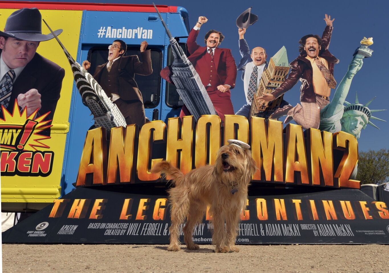 Baxter, the four-legged star of "Anchorman 2: The Legend Continues", promotes the comedy at SXSW.