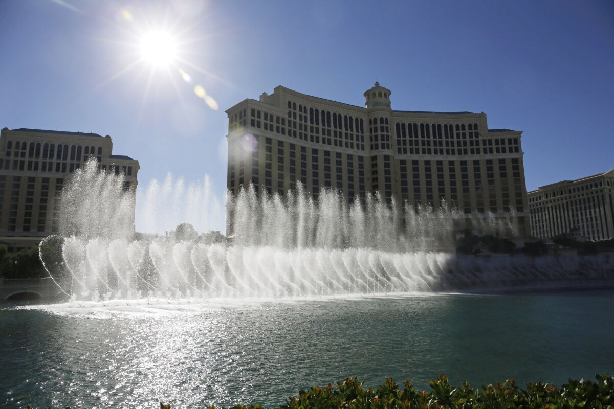 The Bellagio's water show put the hotel among the top commercial water users in Las Vegas for 2013, along with several other major casinos on the Strip.