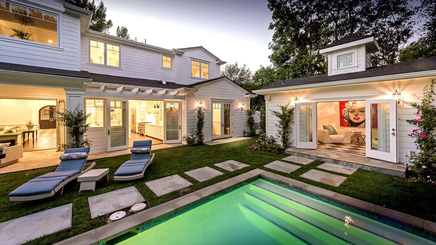 The Cape Cod-inspired two-story at 4248 Babcock Ave., Studio City, is listed at $2,999,950.