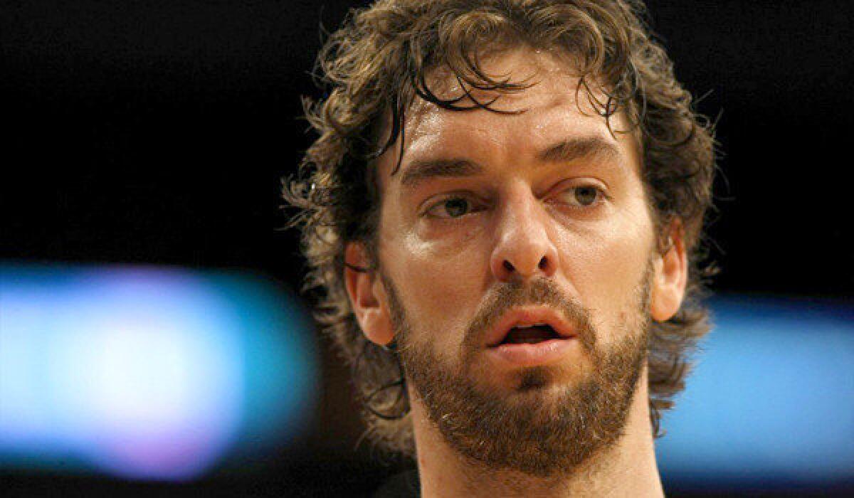 Lakers forward Pau Gasol is seen during the team's regular-season matchup against the Clippers on Nov. 2, 2012.