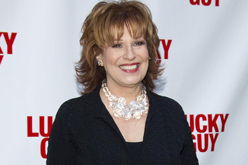 FILE - In this April 1, 2013 file photo, TV personality Joy Behar arrives at the "Lucky Guy" Opening Night in New York. A 2016 video clip has surfaced online of “The View” co-host showing an old photo of herself as a “beautiful African woman.” She displayed a photo of herself with curly hair when she was 29 years old. She said the hair was her own and had dressed as a “beautiful African woman” at a Halloween party. (Photo by Dario Cantatore/Invision/AP, File)