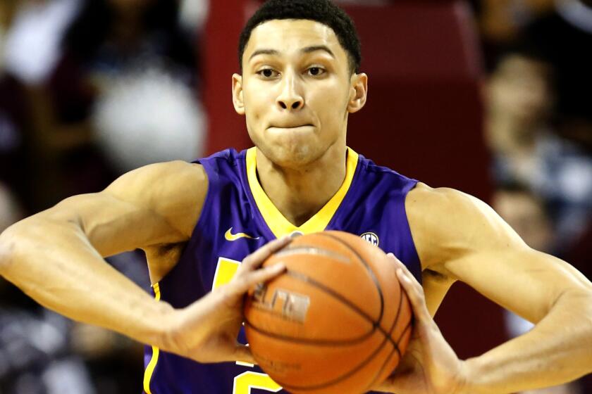 Ben Simmons is a 6-foot-10 forward who averaged 19.2 points, 11.8 rebounds, 4.8 assists and two steals a game at Louisiana State.