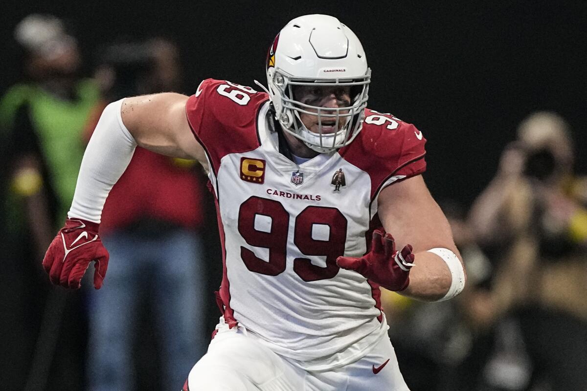 Cardinals defensive end J.J. Watt closes Hall of Fame career with
