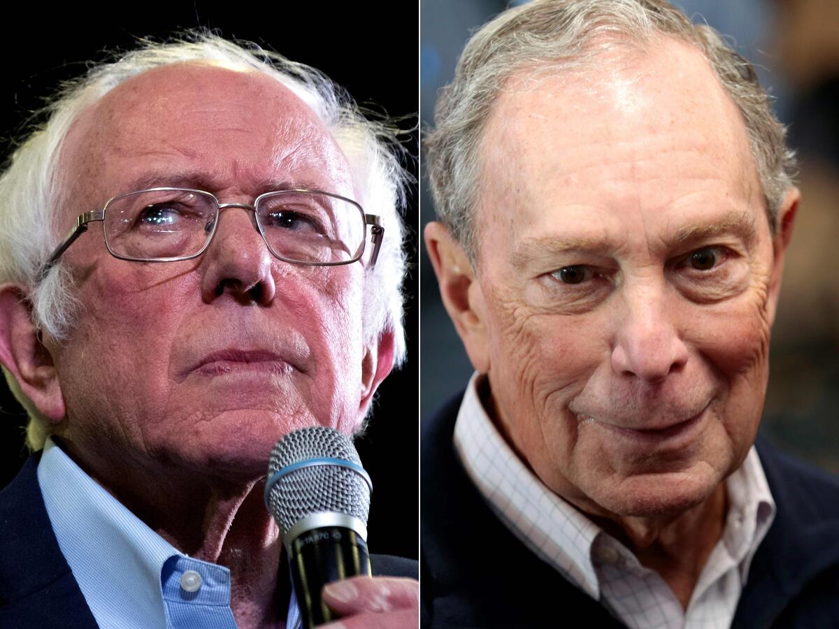 Bernie Sanders, Michael Bloomberg