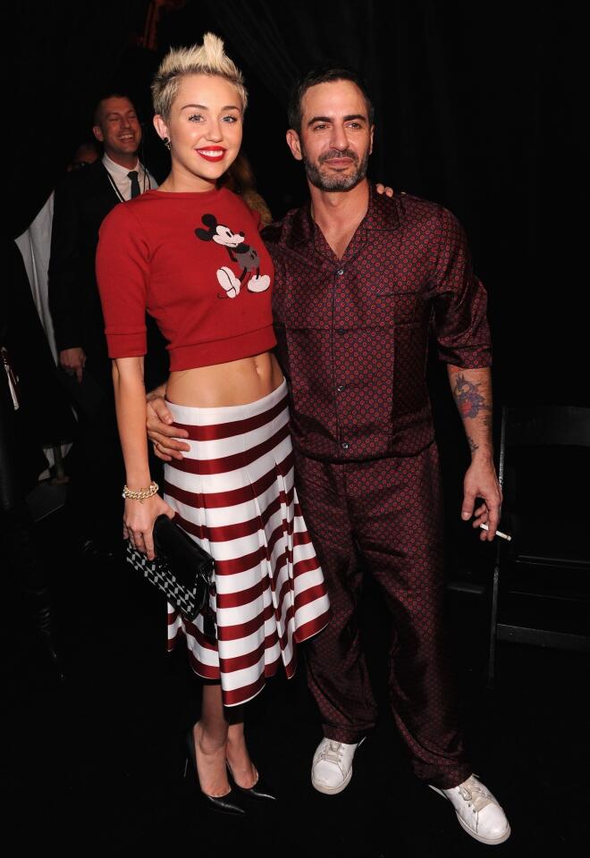 Marc Jacobs, right, is nominated for womenswear designer of the year. He's seen here before his New York Fashion Week presentation with Miley Cyrus. New York Fashion Week fall 2013: Marc Jacobs review