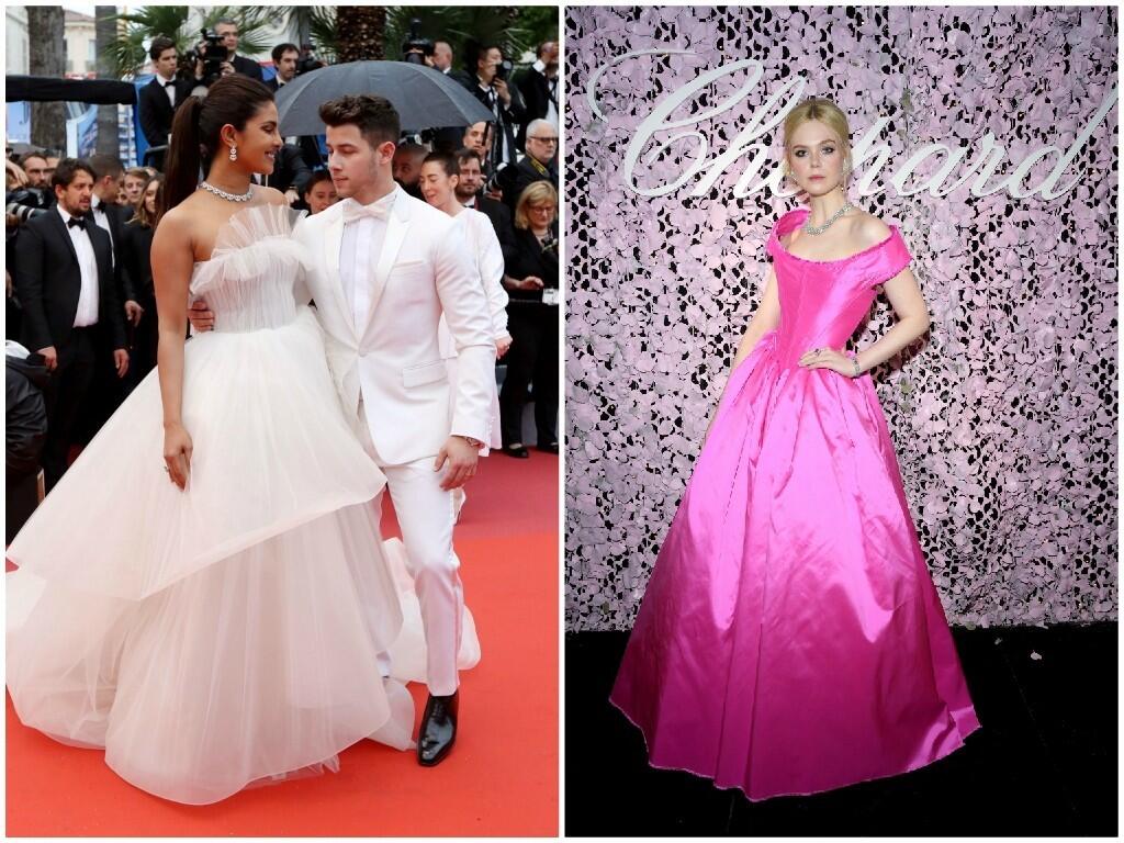 Priyanka Chopra, from left with husband Nick Jonas, and Elle Fanning were among the celebrities that stood out on the red carpet - often more than once - at the 2019 Cannes Film Festival.