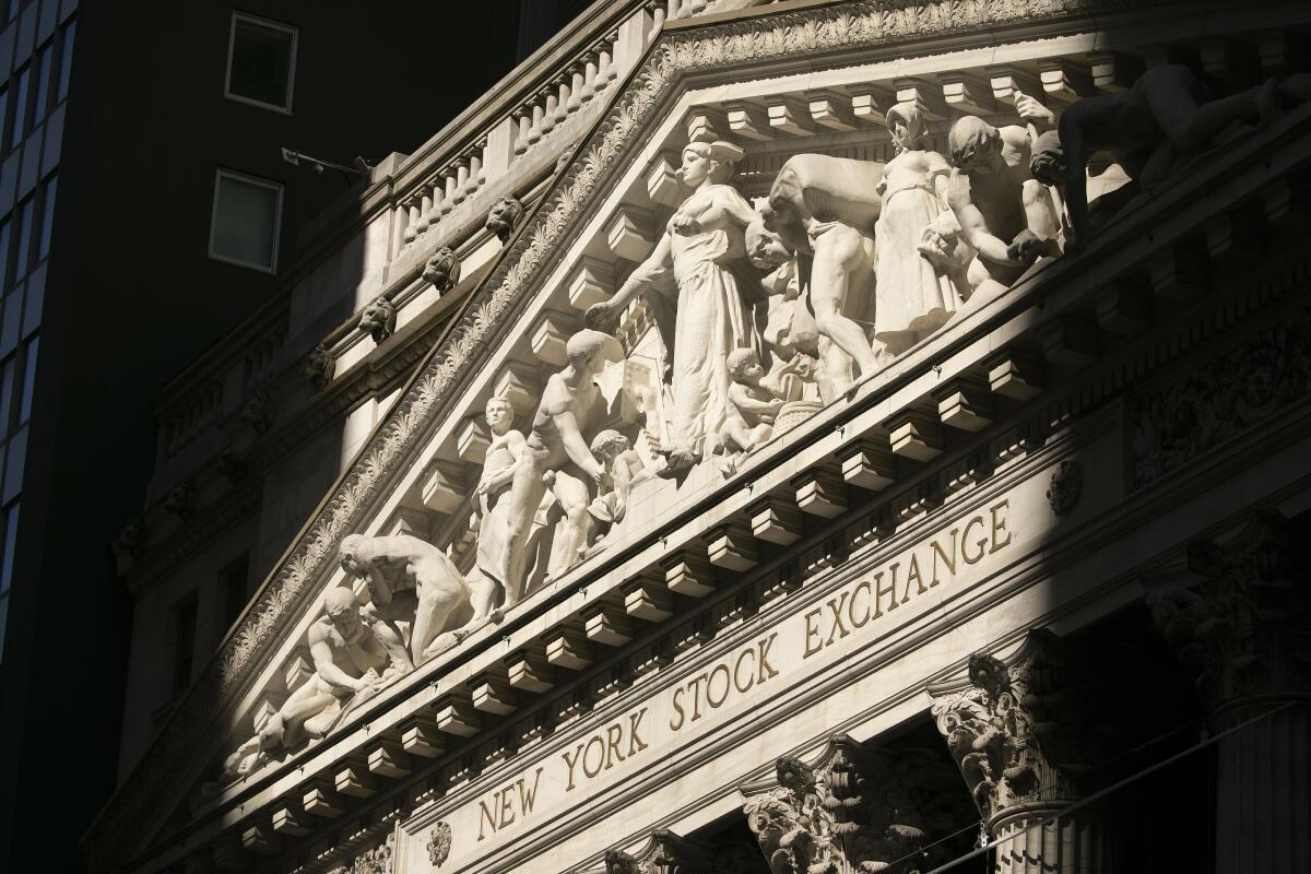 The New York Stock Exchange is shown July 21, 2020.