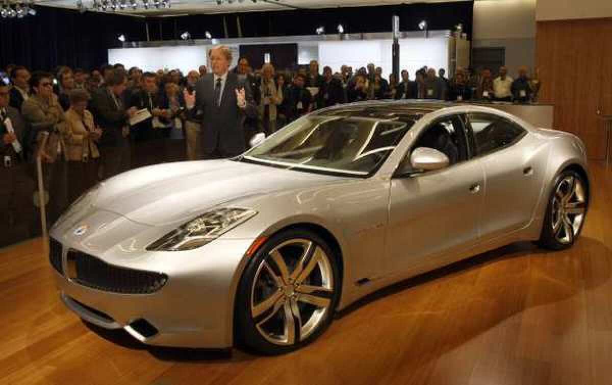 The Fisker Karma. The Anaheim company that makes the plug-in sports car has its third chief executive in a year.