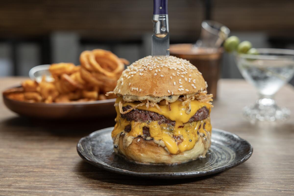 The dry-aged cheeseburger at Here's Looking At You quickly became one of the top burgers in Los Angeles.