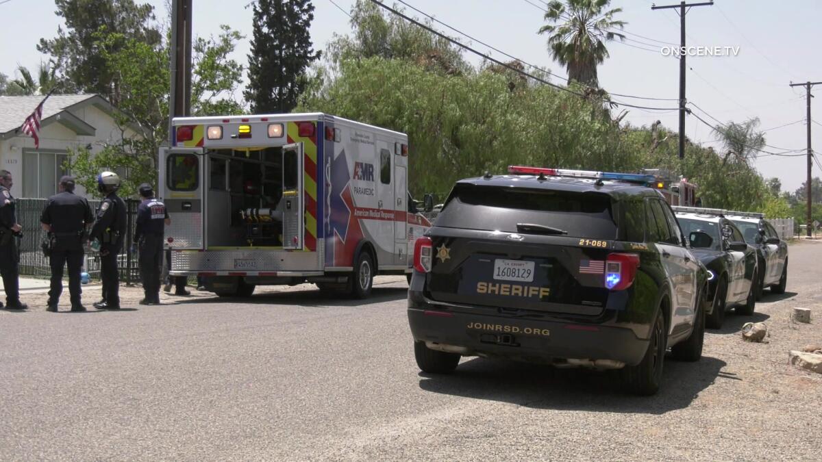 An investigation is underway after a father ran over his child in Riverside.