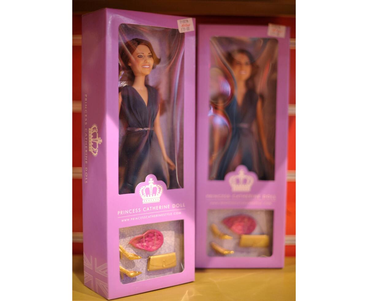 April 8, 2011: Kate Middleton dolls are pictured at Hamley's toy store in central London.