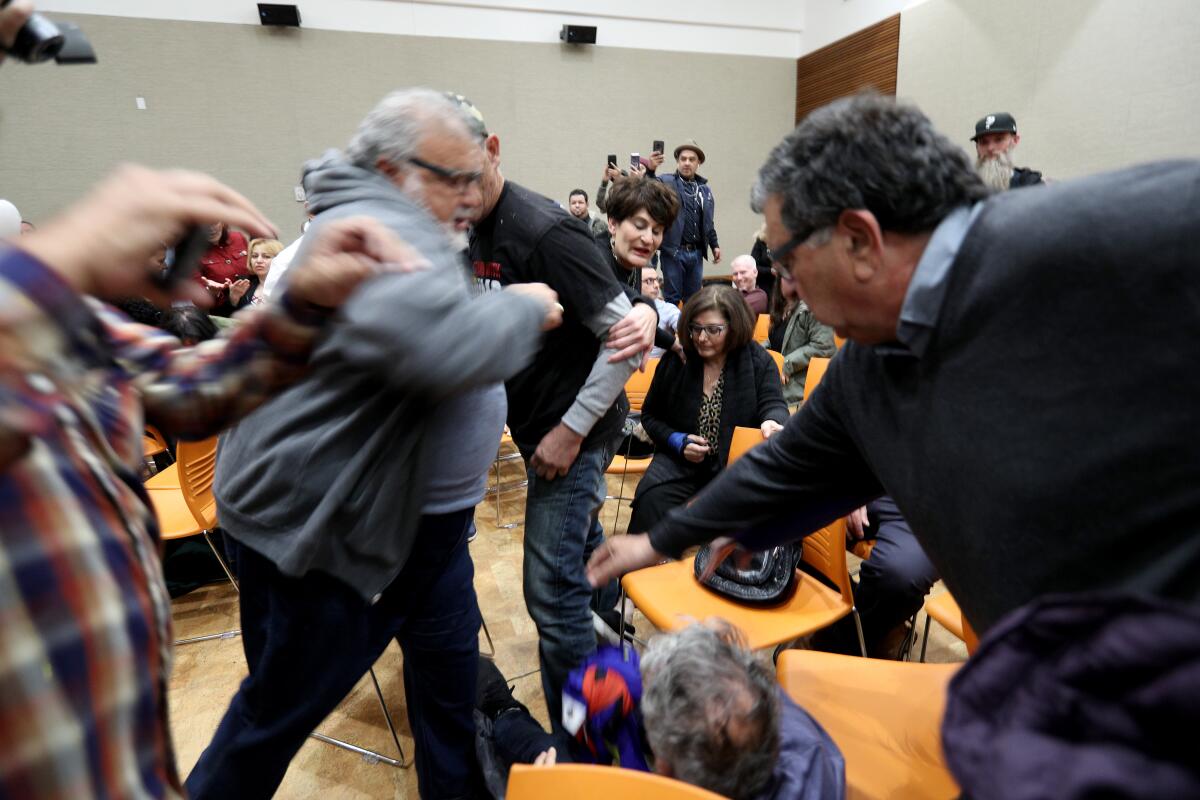 Scuffles broke out as Rep. Adam Schiff spoke at a Dec. 14 event at the Glendale Central Library, where the Armenian National Committee of America thanked him for his support in the passage of a resolution affirming recognition of the Armenian genocide. A reader decries the protesters' actions.
