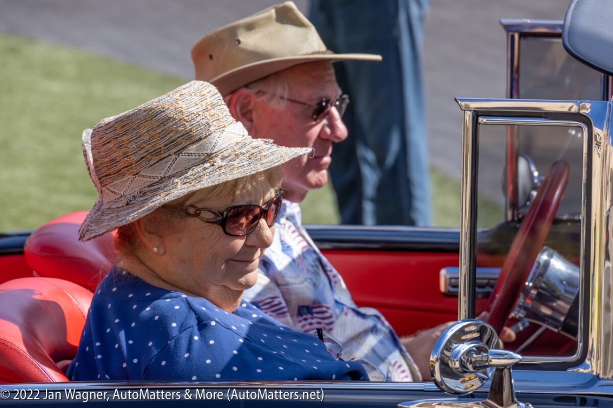 A couple in a car.