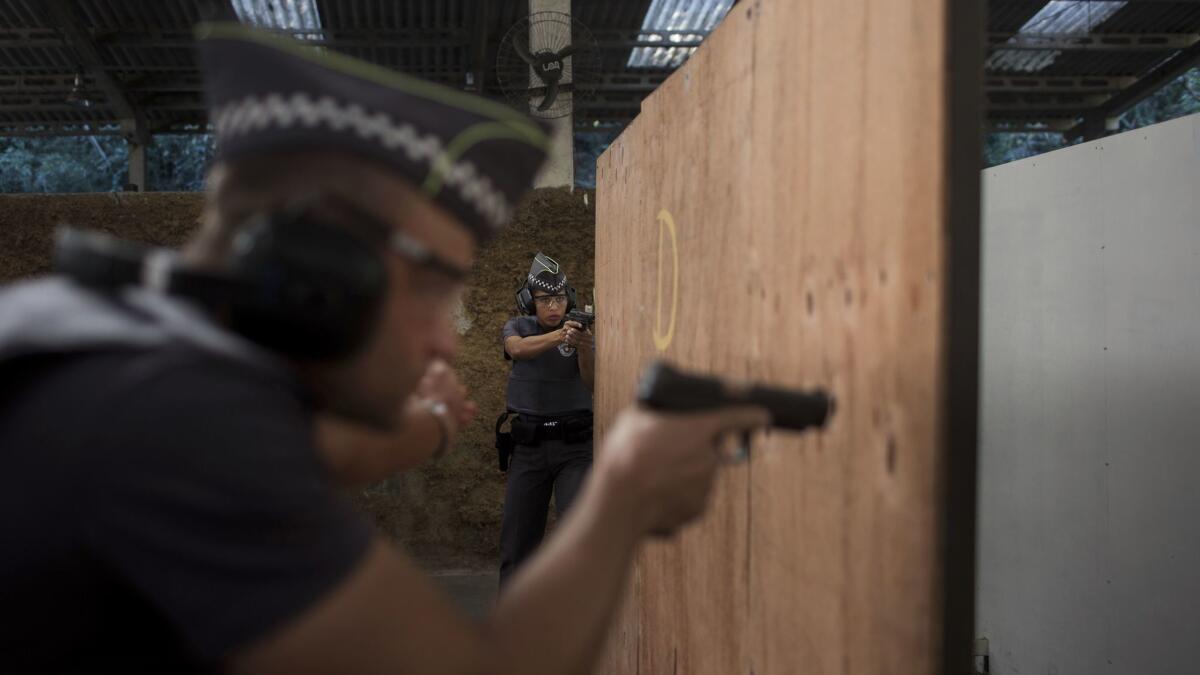 At Sao Paulo’s Superior School for Soldiers, each recruit to the force is required to complete 1,983 hours of training over the course of a year before being assigned to the streets.