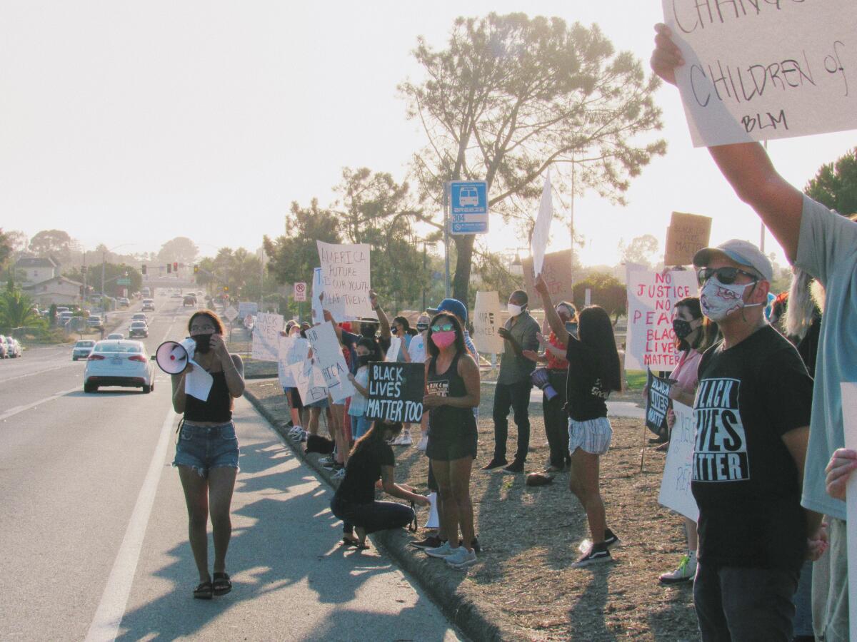 Encinitas4 Equality students led an Aug. 14 protest