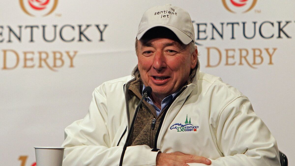 J. Paul Reddam, owner of Kentucky Derby favorite Nyquist, speaks during a news conference in 2016. A federal judge ruled that a loan program sponsored by his company CashCall was a "sham."
