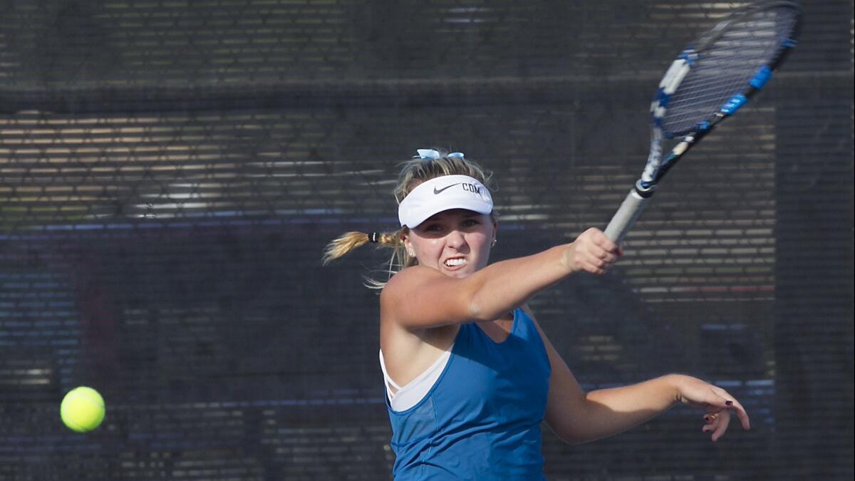 Shaya Northrup and the Corona del Mar High girls' tennis team are the defending CIF Southern Section Division 1 champions.