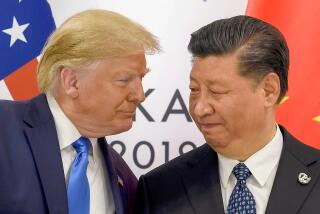 Former President Trump with Chinese President Xi Jinping at the G-20 summit in Osaka, Japan, in June 2019.