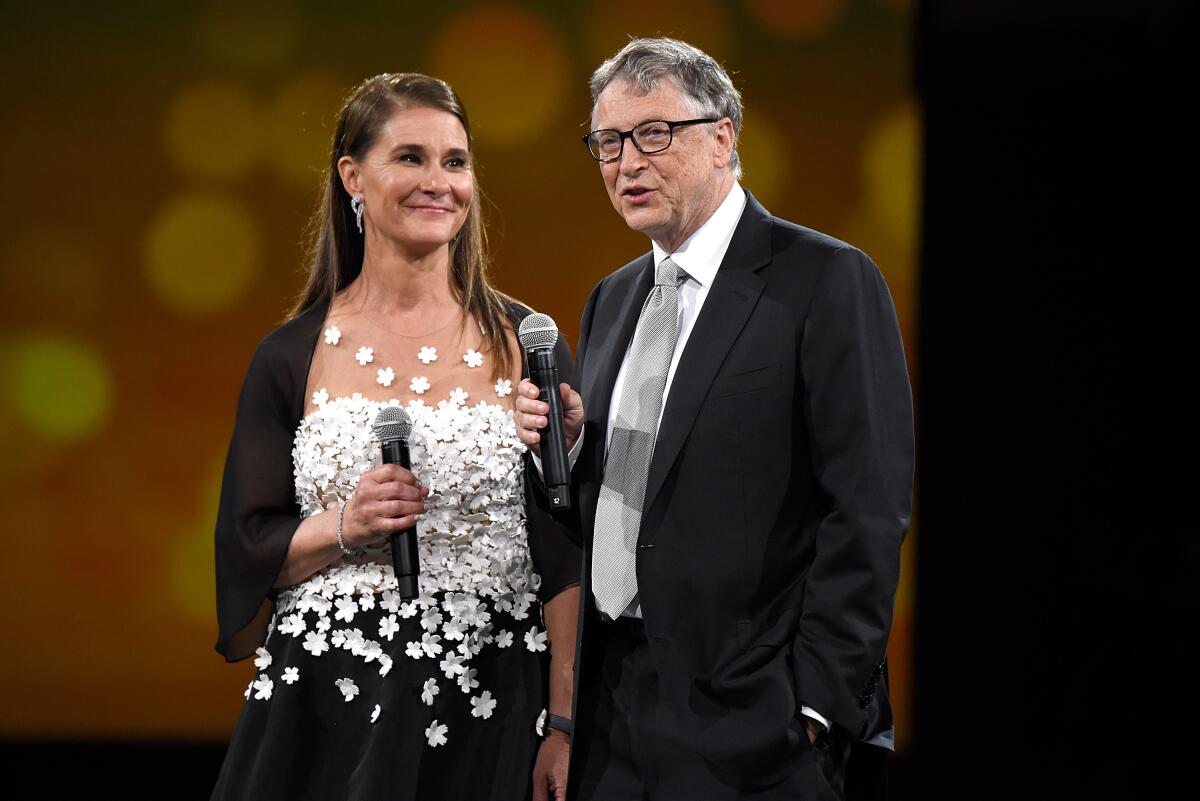 Melinda and Bill Gates, whose foundation's work focuses on global health and development.
