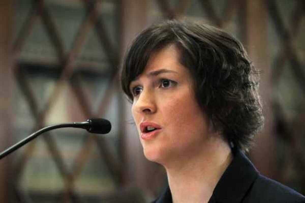 Sandra Fluke, a third-year law student at Georgetown University, testifies during a hearing before the House Democratic Steering and Policy Committee on Capitol Hill.