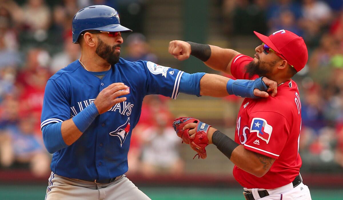 Rougned Odor of Texas Rangers suspended 8 games for punching Toronto Blue  Jays' Jose Bautista - ESPN