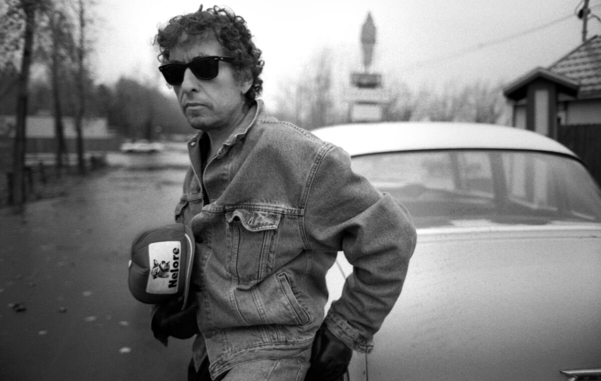 Bob Dylan posing for a photo