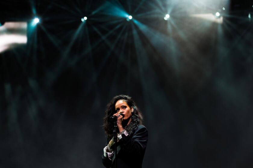 Rihanna performs during "DirecTV Super Saturday Night" in Glendale, Ariz. on Jan. 31