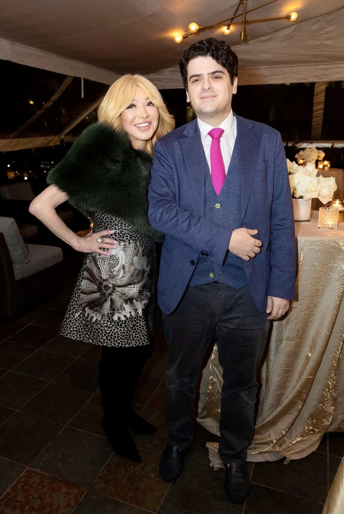 Arts patron Elizabeth Segerstrom and concertmaster Michael Barenboim.