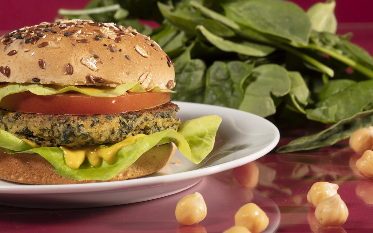 Spinach-Chickpea Burger