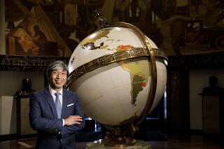 LOS ANGELES, CALIF. -- FRIDAY, APRIL 13, 2018: Patrick Soon-Shiong, the new owner of the Los Angeles Times, photographed in the newspaper's Globe Lobby, in Los Angeles, Calif., on April 13, 2018. (Marcus Yam / Los Angeles Times)