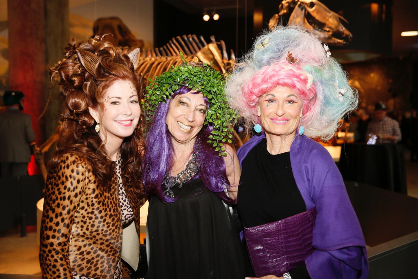 The hair designs were simply wild at the Ice Age Hair Ball on June 4, benefiting the La Brea Tar Pits and Museum. Attendees included, from left, Dana Delany, Dory Mostov and Susan Nimoy.