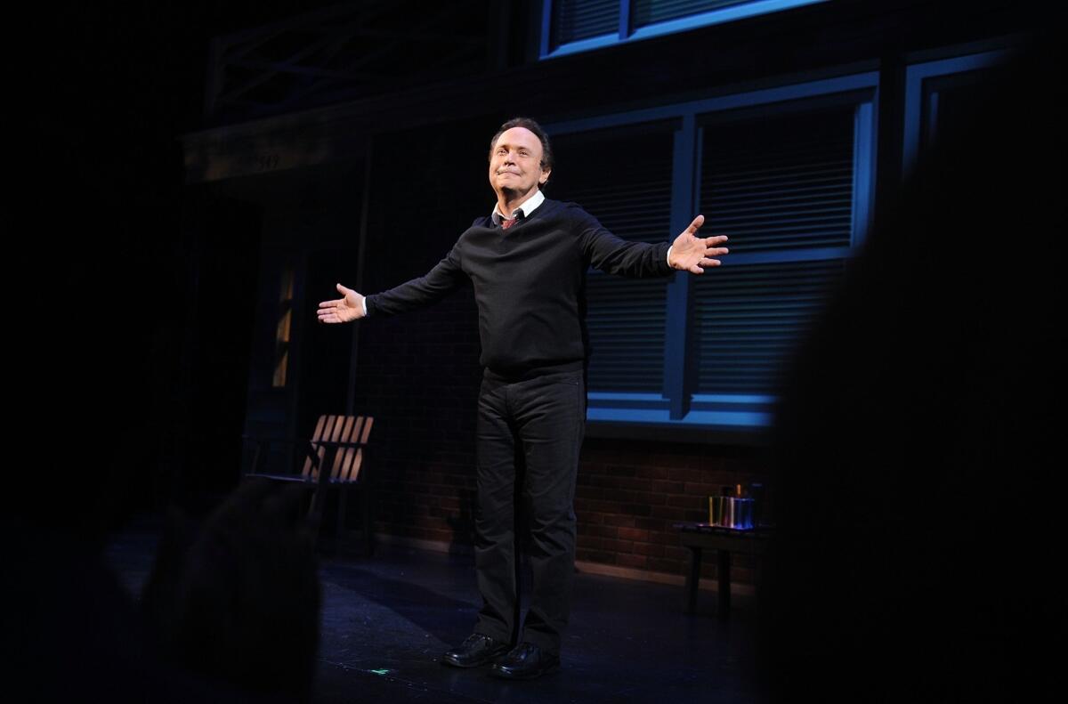 Billy Crystal at an opening-night curtain call for "700 Sundays" at Broadway's Imperial Theatre.