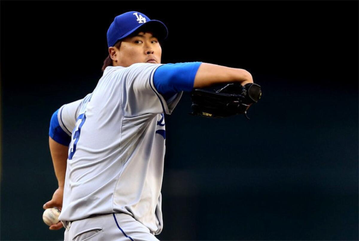 Hyun-Jin Ryu allowed three runs on six hits over six innings. He also went three for three at the plate and scored a run.