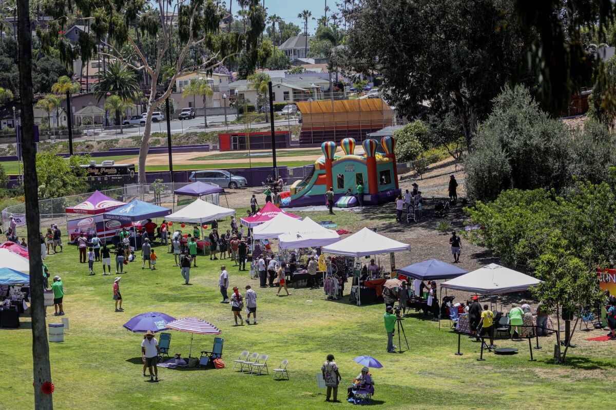 La Mesa's hosted a Juneteenth celebration at MacArthur Park on Sunday.