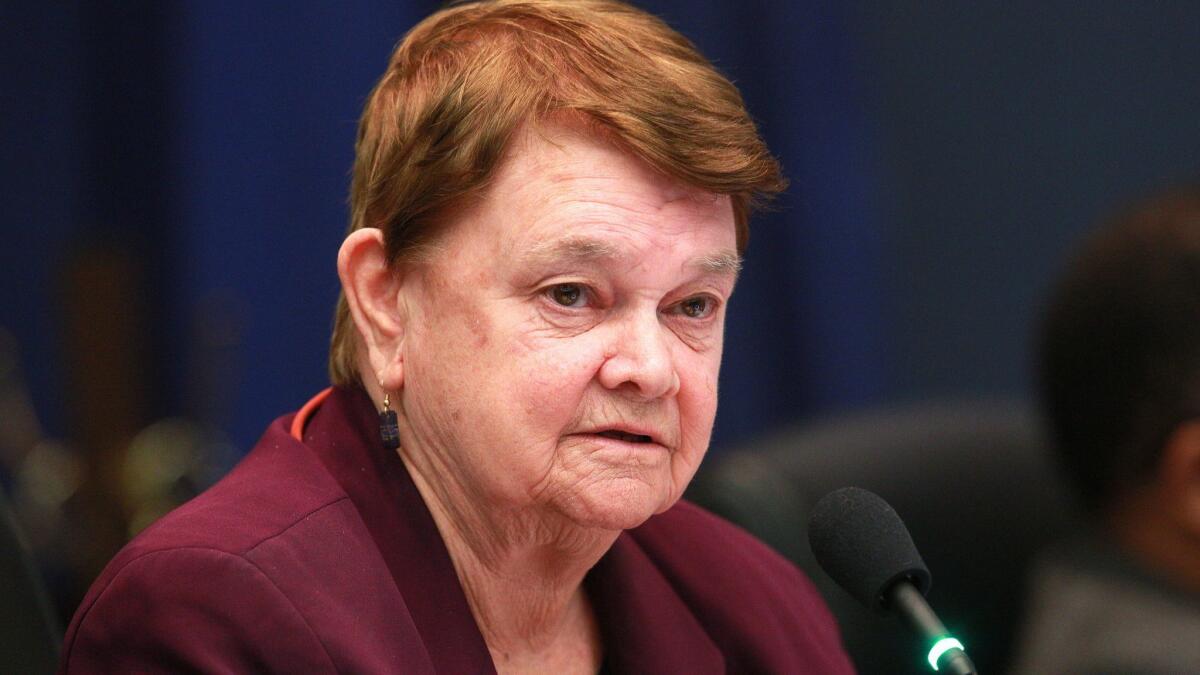 Supervisor Sheila Kuehl spoke in opposition to the the 1,600-bed Mira Loma Women’s Detention Center project.