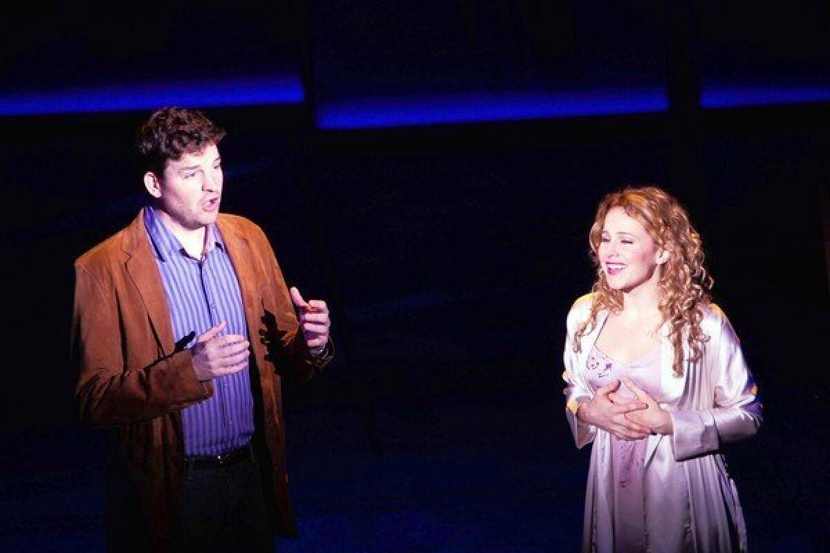 Tim Martin Gleason and Chandra Lee Schwartz star in "Sleepless in Seattle -- The Musical."