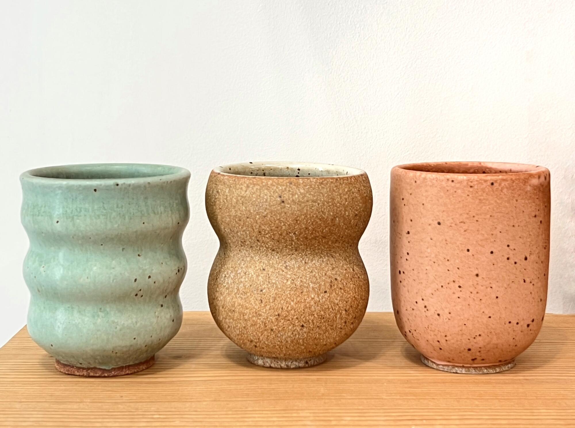 3 wave cups from BX Ceramics