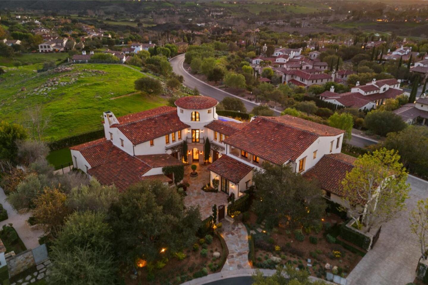 Aerial view of the home.