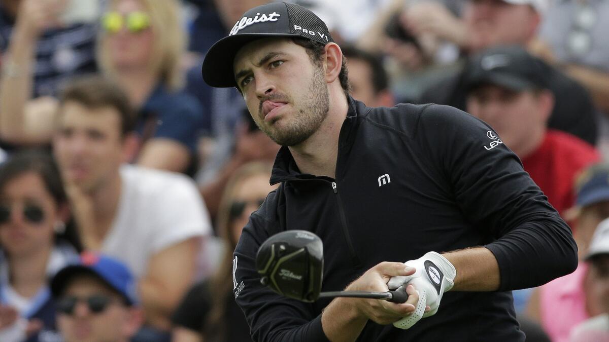 Patrick Cantlay watches his drive on the first hole during the final round of the PGA Championship on Sunday at Bethpage Black. “I played really well," he said. "I hit a lot of good shots."