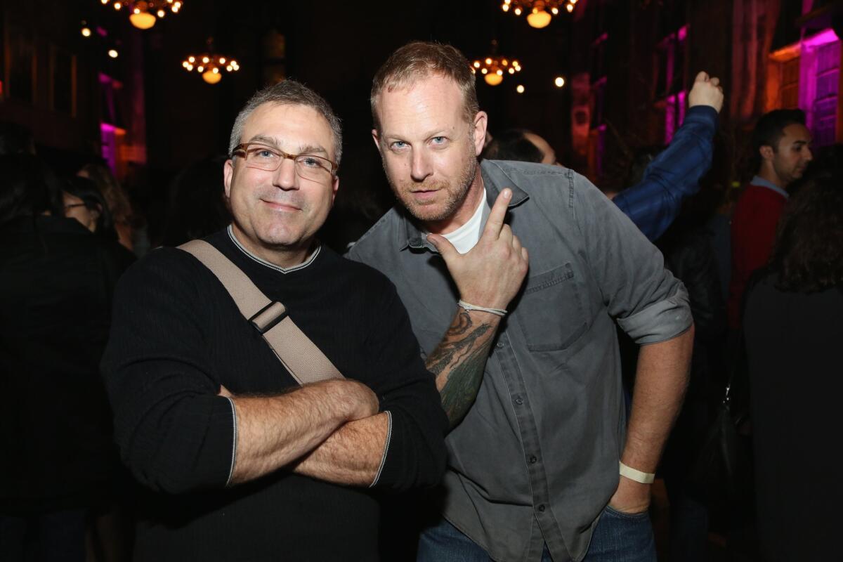Andy Ricker, right, and Ivan Orkin in New York City. Ricker, chef at Pok Pok, will cook a special dinner at Mondrian Los Angeles in November as part of a "Dinner Party" series for Munchies.