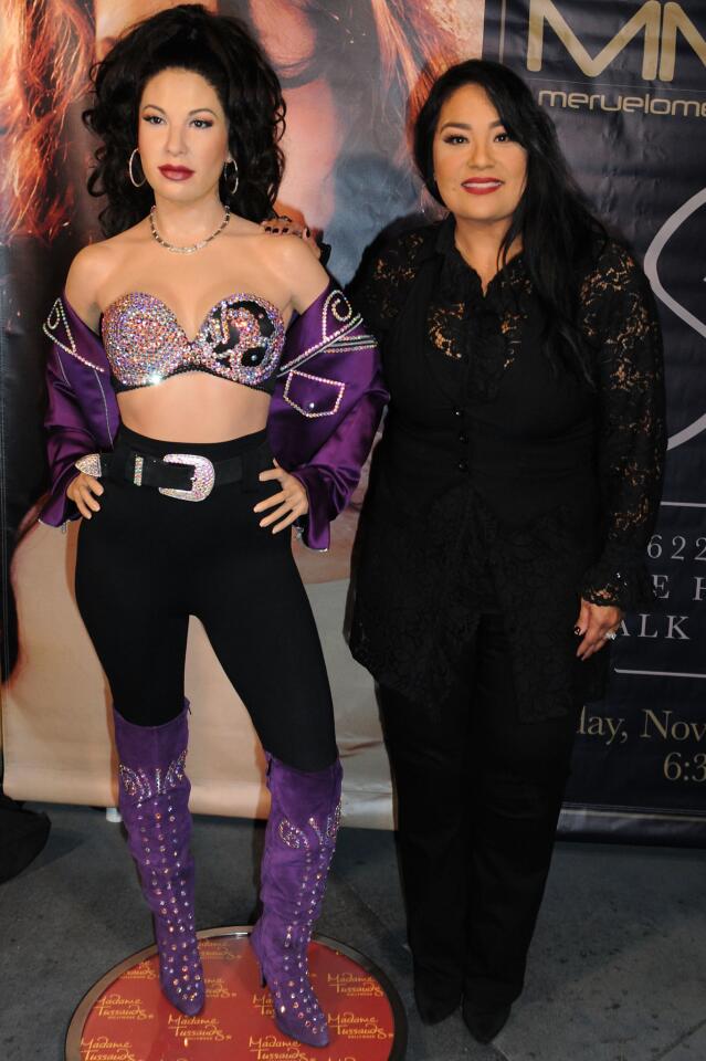 Madame Tussauds Hollywood's Selena Wax Figure Makes Special Appearance at the Walk of Fame Reception Celebrating Her Legacy