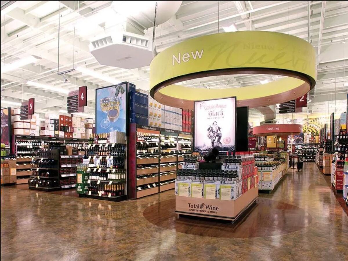 The interior of a Total Wine shop.