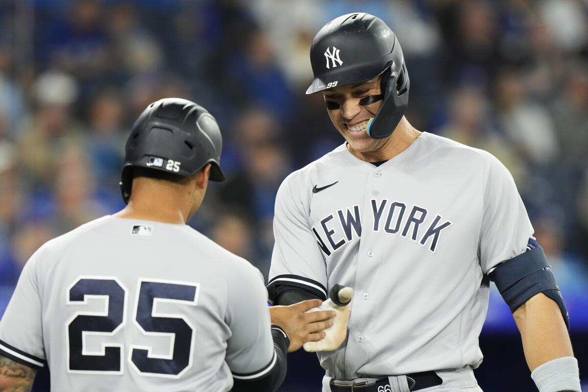 Judge and Volpe homer, Cortes wins as Yankees beat Blue Jays 4-2 - The San  Diego Union-Tribune