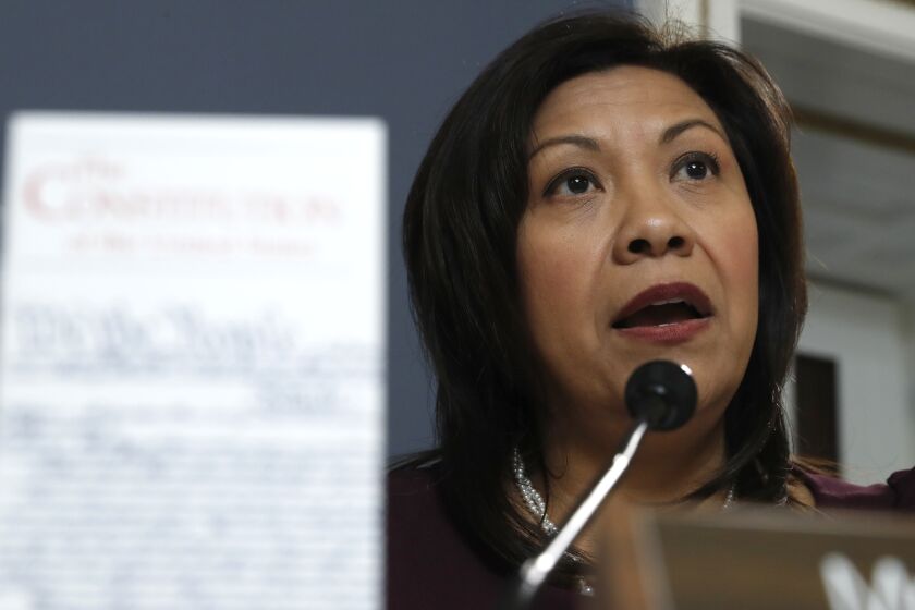 Rep. Norma Torres (D-CA) speaks during a House Rules Committee hearing