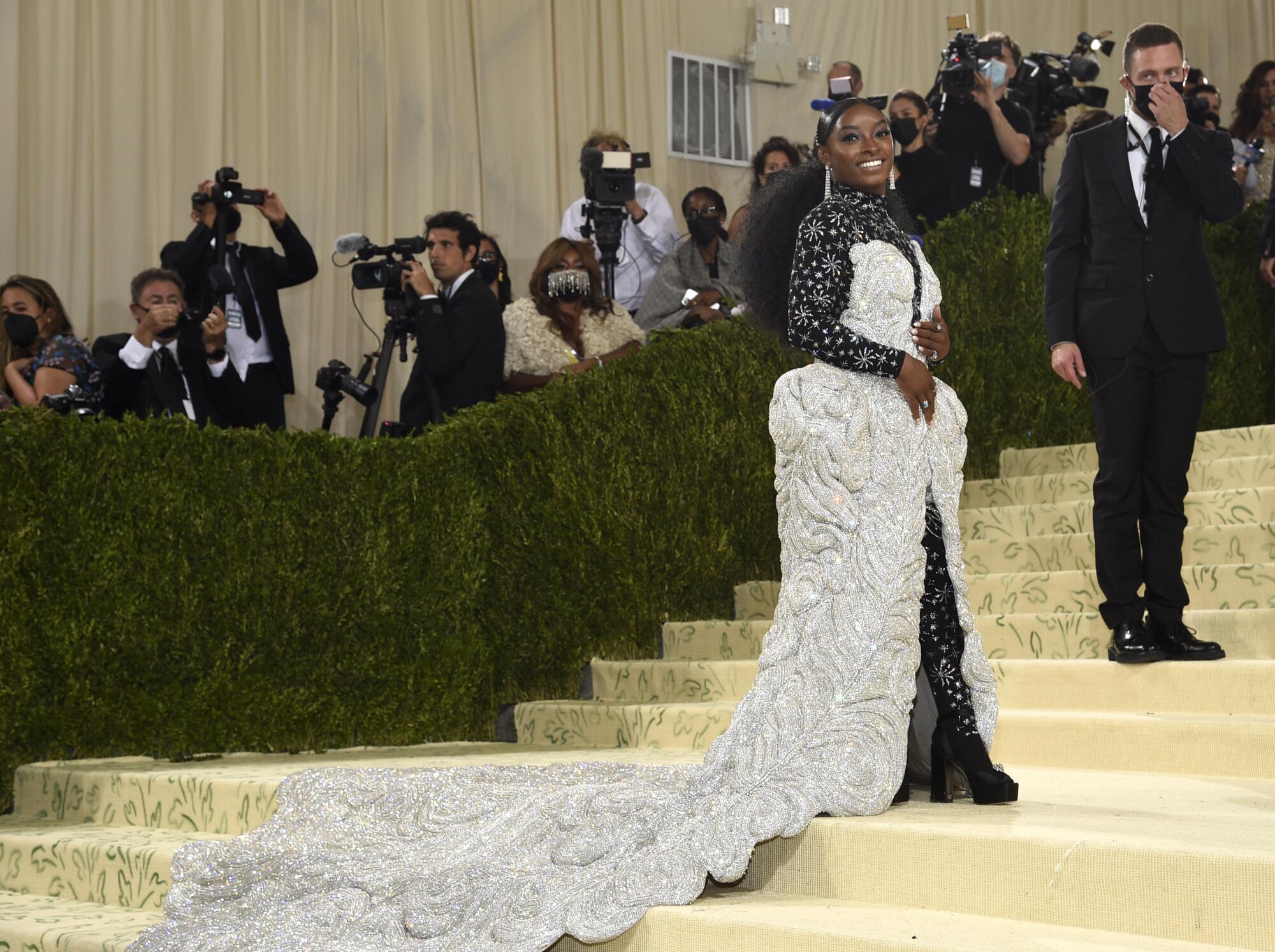 Simone Biles attends The Metropolitan Museum of Art's Costume Institute benefit gala on Sept. 13.