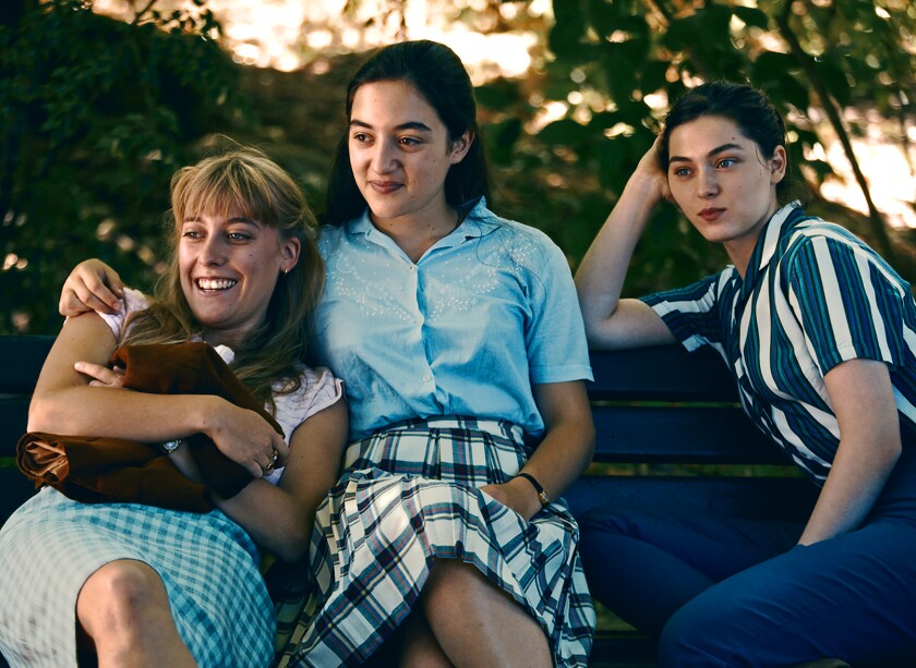 Louise Orry-Diquero, Luana Bajrami and Anamaria Vartolomei in Audrey Diwan's