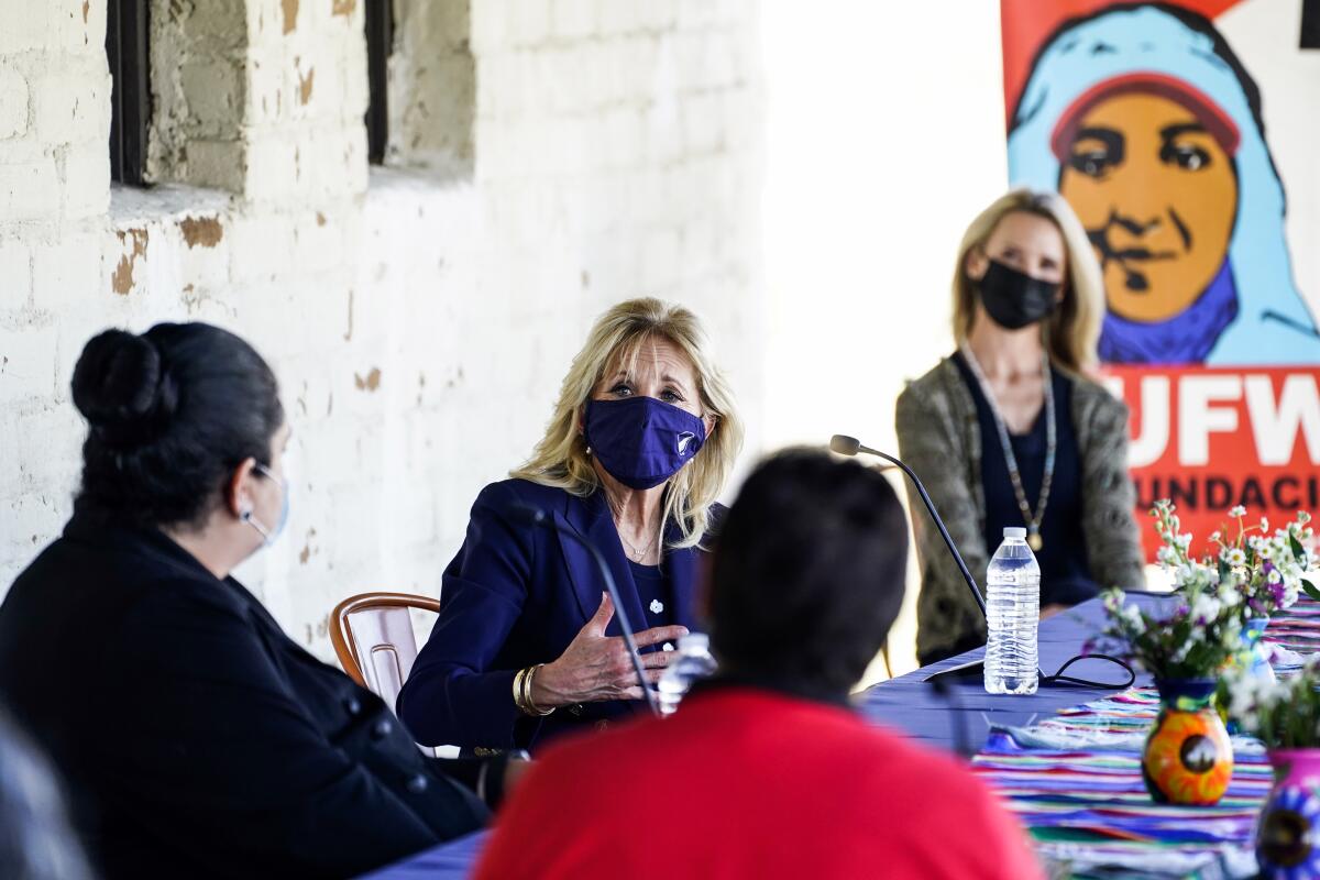 First Lady Dr. Jill Biden in Delano on César Chávez Day.