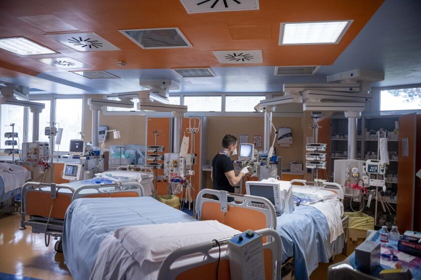 ROME, ITALY - MARCH 17: A man works in the third Covid 3 Hospital before the opening, at Casal Palocco, on March 17, 2020, in Rome, Italy. The Italian Government continues to enforce the nationwide lockdown measures to control the coronavirus spread. (Photo by Antonio Masiello/Getty Images)