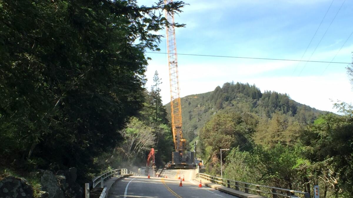 On Highway 1 in Big Sur, the Pfeiffer Canyon Bridge has buckled, cutting off a community of hundreds from schools and cutting off renowned businesses from customer traffic.