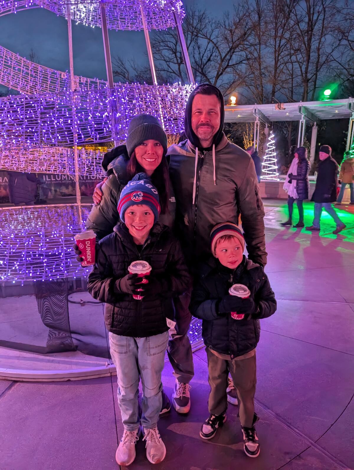 Stephen Montek with his father, nickname; Mom, Daniel Boyer and brother John.